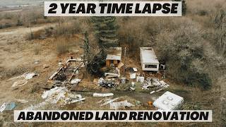 2 YEARS OFF GRID Everything we built on our abandoned land Renovation TIME LAPSE [upl. by Enimrac614]