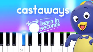 The Backyardigans  Castaways 1 FINGER SO EASY PIANO TUTORIAL [upl. by Annaiek]