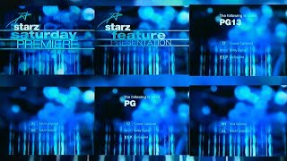 Starz Saturday Premiere Intro amp Feature Presentation 20052008Rated PG13 amp PG Filmed Version [upl. by Pepita]