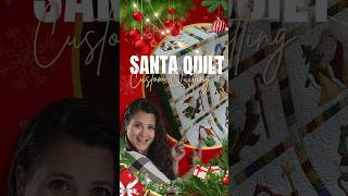 🎅Santa Quilt Custom Quilting with Freemotion and Rulers ⛄christmas longarmquilting quilting ✨ [upl. by Nerac]