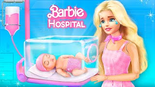 Barbie in the Hospital  30 Hacks and Crafts for Dolls [upl. by Nerwal957]