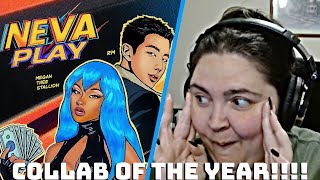 Megan Thee Stallion  Neva Play feat RM Official Video Reaction  meg reacts [upl. by Aivalf]