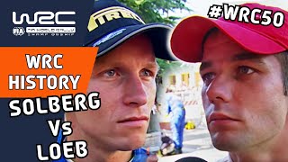 WRC History  Petter Solberg Vs Sébastien Loeb at Rally Italia Sardegna 2004 [upl. by Uuge]