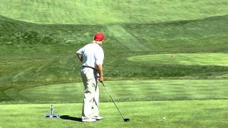 Donald Trumps Hole 1 tee shot at the 2012 ATampT National ProAm [upl. by Rosemarie]