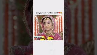 You marry your best friend 😂❤love samainaforever funny wedding samaina bestfriend funnyshorts [upl. by Yrelbmik]