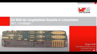 Würth Elektronik Webinar Die Welt der eingebetteten Bauteile in Leiterplatten – Grundlagen [upl. by Jackquelin]