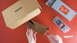 eyerim presents Unboxing of Ray Ban Hexagonal Flat Lenses sunglasses [upl. by Dnomaj]