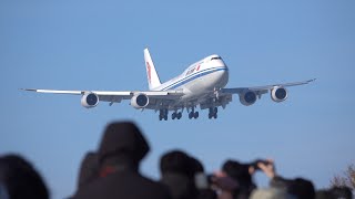 WEF 2024 Air China B747 landing Zurich Airport [upl. by Walcoff301]