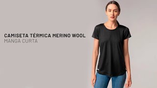 Camiseta térmica feminina em lã merino manga curta Fiero [upl. by Hardigg]