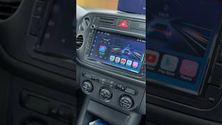 Install carplay radio android Volkswagen Tiguan with reverse camera original oem [upl. by Lletniuq]