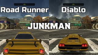 Plymouth Road Runner vs Lamborghini Diablo  NFS MW Redux V3  WHICH IS FASTEST [upl. by Kosaka38]