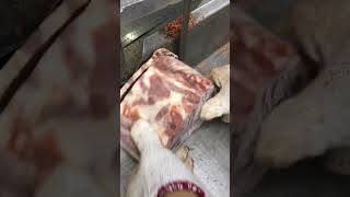 Salt bae cuts our steak at factory [upl. by Isidoro]