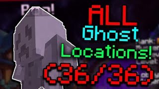 ALL HYPIXEL GHOST LOCATIONS 3636  Hypixel Halloween Event 2018 GUIDE [upl. by Lledyr54]