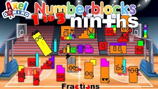 Numberblocks Ninths 1 to 3 [upl. by Parsons]