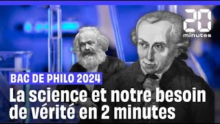 Baccalauréat 2024  « La science peutelle satisfaire notre besoin de vérité  » en 2 minutes [upl. by Amapuna914]