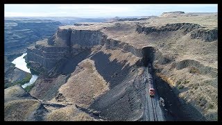 Scenic Palouse River Canyon LONG Train Pace 1012018 [upl. by Jet]