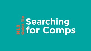 MLS Quick Tip  Searching for Comps [upl. by Nedyarb511]