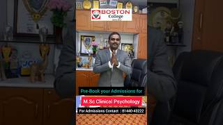 PreBook Your Admissions for MSc Clinical Psychology  Boston College [upl. by Lorri]