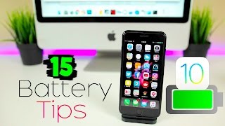 15 BEST Tips to Improve iPhone Battery Life on iOS 10  1033  iPhone 7 Battery Saving Tips 2017 [upl. by Kennith691]