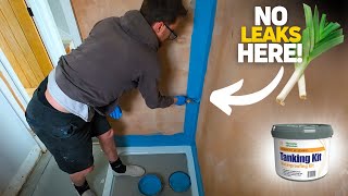 Tiling a Shower Do This First  Shower Waterproofing [upl. by Sidky229]