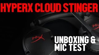 Hyper X Cloud Stinger Unboxing amp Mic Test [upl. by Gene]