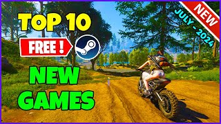 TOP 10 NEW Free Steam Games to Play July 2024 [upl. by Ellimahs858]