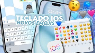 📲NOVO TECLADO IOS 17 ESTILO IPHONE NO ANDROID 2024 EMOJIS IOS  SOM IOS💙 [upl. by Einned572]