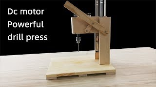 how to make a drill press machine at home using dc motor [upl. by Higbee838]