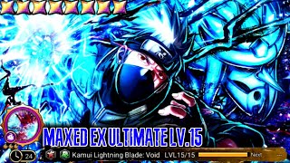 FINALLY A GOOD KAKASHI UNIT IN GAME MAXED Kakashi DMS NEW EX Ultimate LV15 Showcase  NxB NV [upl. by Odrawde]