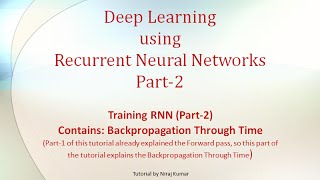 Deep Learning using Recurrent Neural Network Part2 [upl. by Aziul506]