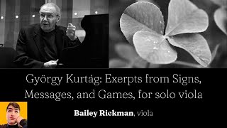 György Kurtág b 1926 Excerpts from “Signs Messages and Games” for Viola Solo [upl. by Kit977]