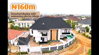 Inside a ₦160 MILLION267000 Detached Duplex with Swimming Pool in Abuja [upl. by Ailisec940]