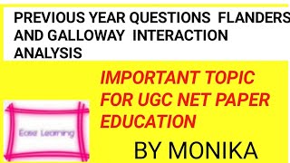 flanders and galloway interaction analysis important previous year questions of UGC Net education [upl. by O'Donovan26]