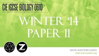 CIE IGCSE Biology 0610  W14 P11  Solved Past Paper [upl. by Anitnemelc]