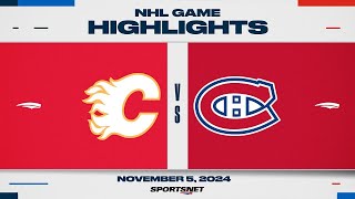 NHL Highlights  Flames vs Canadiens  November 5 2024 [upl. by Pinelli]