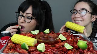 CRAWFISH BOIL 4 LBS ELOTES MUKBANG  EATING SHOW [upl. by Ennaeirrac]