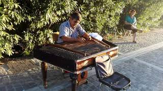 Music in Athens  playing the santouri instrument  Omilo [upl. by Afnin]