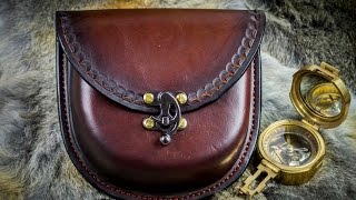 How I make a Large Wet moulded Leather Possibles Belt Pouch [upl. by Hortensa]