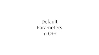 Default Parameters in Embedded C [upl. by Boyse363]