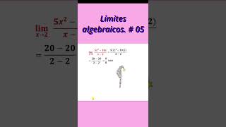 Límites algebraicos algebraic limits 〖lim┬x→2 〗⁡〖5x210xx2〗 shorts [upl. by Rosamond]