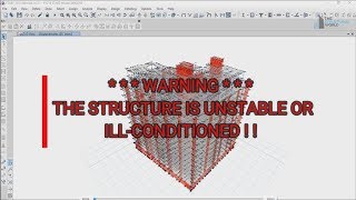 ETABS Standard Solver How to Deal with ETABS Instability Message [upl. by Lebisor680]