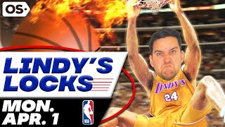 NBA Picks for EVERY Game Monday 41  Best NBA Bets amp Predictions  Lindys Leans Likes amp Locks [upl. by Alda]