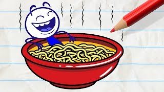 Pencilmates Hot Tub of Pasta  Animated Cartoons Characters  Animated Short Films [upl. by Cooperstein204]