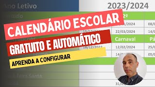 Aprenda a configurar o calendário escolar automático 2023 2024  Instruções gerais de utilização [upl. by Nicholl893]