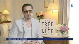 FESTIVAL DE CANNES 2011 les interviews  Brad Pitt en anglais [upl. by Saravat789]