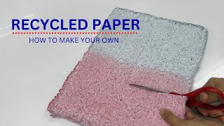 How To Recycle Paper at Home  Make Recycled Paper  Scrapbook Paper [upl. by Farnham502]