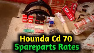 Hounda Cd 70 Spareparts Price In Pakistan  LED Lights  Battery  Sliensers [upl. by Lenhart]