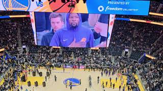 Kevin Durant Gets Standing Ovation From Warriors Fans 202324 Opening Night Tribute Video [upl. by Lerrad]