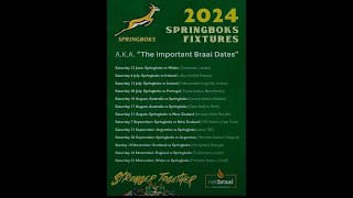 Springbok 2024 Fixtures Announced [upl. by Nwahsak]