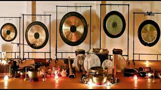 10 Hours of Gong Baths sound for Relaxation  Pure Healing Meditation Relaxing Music [upl. by Akinaj]